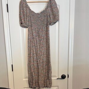 Wild Fable Multicolor Off The Shoulder Floral Midi Dress Size Medium